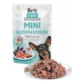 Pouch Brit Care Mini GF Salmon and Herring Ster Fillets in Gravy 85...