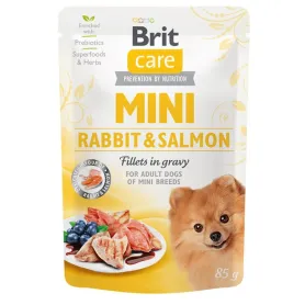 Pouch Brit Care Mini GF Conejo y Salmon Fillets in Gravy 85gr 40714...