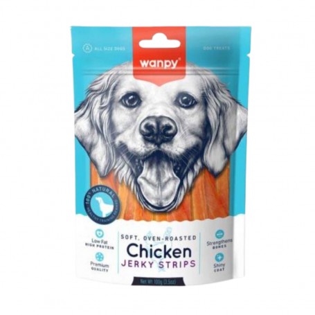 Golosina Wanpy Perro Chicken Jerky Strips