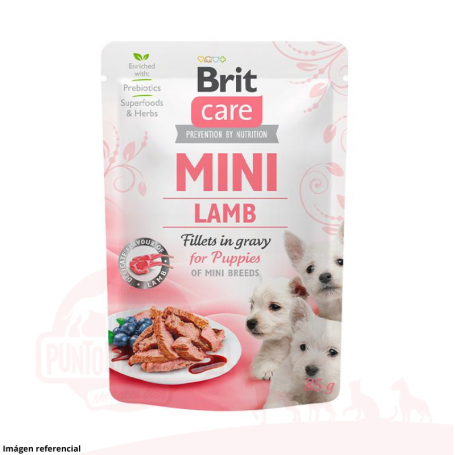 Pouch Brit Mini Puppy Filetes Cordero en Salsa 85 g
