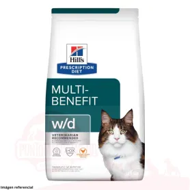 Hills Prescription Diet w/d alimento para gato manejo de peso/gluco...