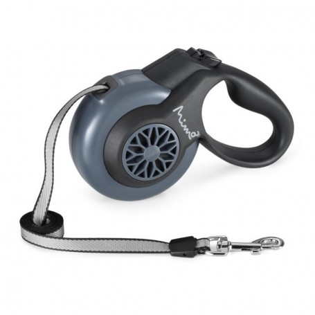 Correa Retrac ABS Perro Mimo P 5 Mt 12kg Gris