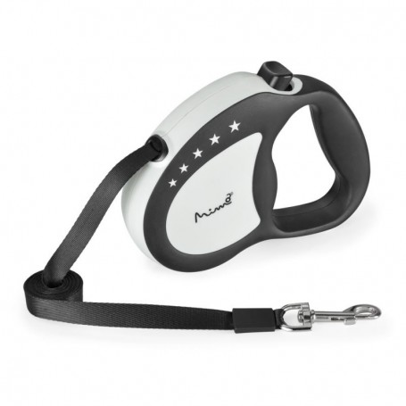 Correa Retractil Perro Mimo G 5 Mt 50kg Blanca