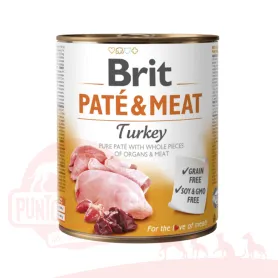 Alimento Humedo Brit Pate y Meat Turkey XL 800grs 37793 6,690.00