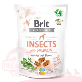 Brit Crunchy Insecto y Salmón para Perro Adulto 200g 41125 6,290.00
