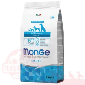 Monge Adulto All Breeds Light 2.5kg 41128 20,990.00