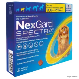 Nexgard Spectra 3.6 a 7.5 kg 1 Comprimido 37493 9,990.00