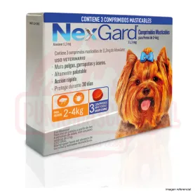 NexGard Caja 3 Comprimidos 2 a 4 Kg 34906 14,990.00