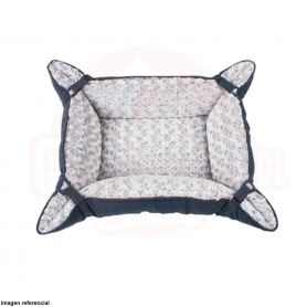 Pawisi Cama Gato Deluxe Azul y Blanco