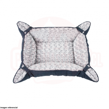 Pawisi Cama Gato Deluxe Azul y Blanco