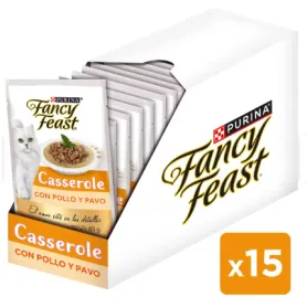 Fancy Feast Pouch Cass Gato Pollo y Pavo 15 x 85grs