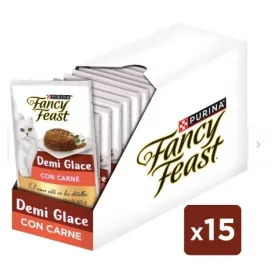 Pack Fancy Feast 15 Pouch Gato Demi Glace Carne 85g 41227 19,990.00