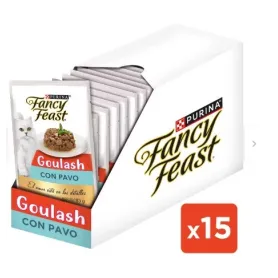 Pack Fancy Feast 15 Pouch Gato Goulash Pavo 85g 41229 19,990.00