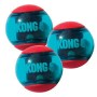 Set 3 Pelotas Kong Squeezz Accion Roja y Azul