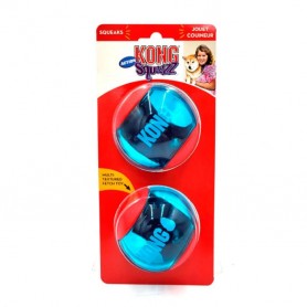 Set 2 Pelotas Kong Squeezz Accion Roja y Azul