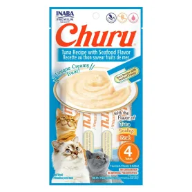 Golosina Churu Gato Atún con Mariscos 4 unidades