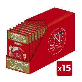 Pack 15 Sobres Purina One Perro Multi Proteínas 85g (Carne, Pollo y...