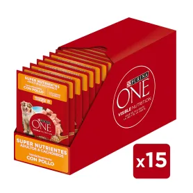 Pack 15 Sobres Purina One Perro Super Nutrientes 85g (Pollo) 41717 ...