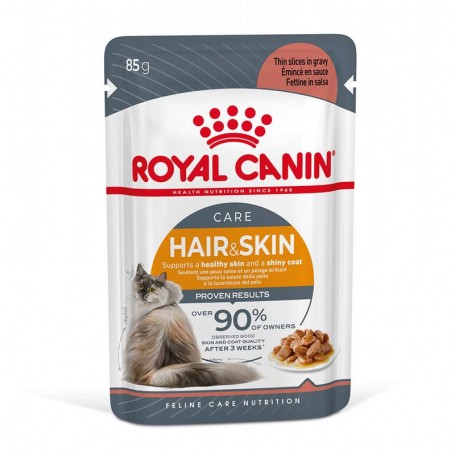 Pack 12 Royal Canin Felino Pouch Humeda Hair & Skin 85gr