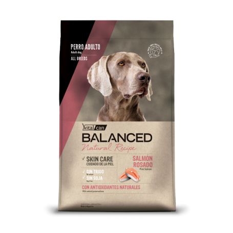 Vitalcan Balanced Natural Recipe Salmon Rosado Perro Adulto 15kg