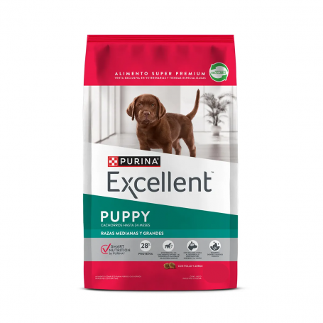 Purina Excellent Cachorro Razas Medianas y Grandes 12 Kg