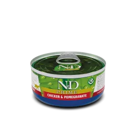 PACK 24 UNID. N&D CAT PRIME CHICKEN & POMEGRANATE 80GR 
