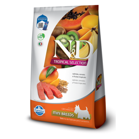 N&D TROPICAL CANINO ADULTO SALMON MINI 2