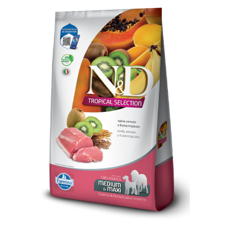  N&D TROPICAL CANINO ADULTO CERDO MEDIUM 12Kg 