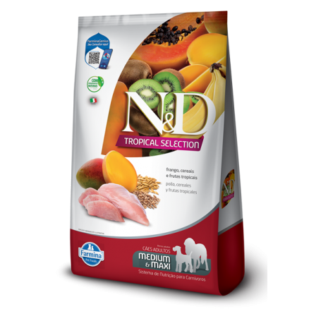  N&D TROPICAL CANINO ADULTO POLLO MEDIUM 10Kg 