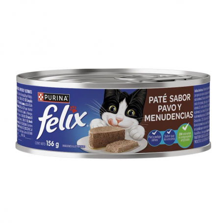 Pack 24 latas Alimento Húmedo Felix Sabor Pavo