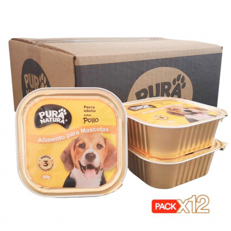 Almavet Pack x12 Pura Natura Perros Pollo 300gr