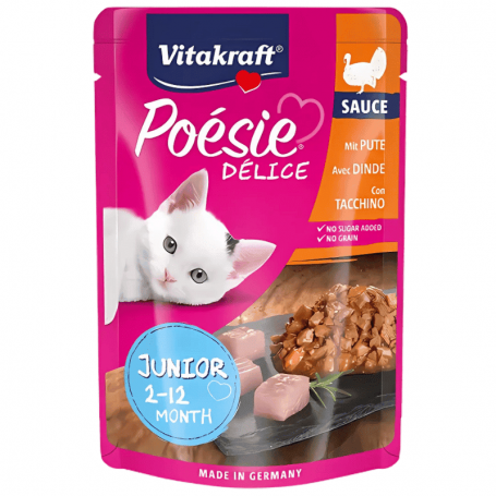 Sobre Vitakraft Poesie Delice Junior Pollo 85gr