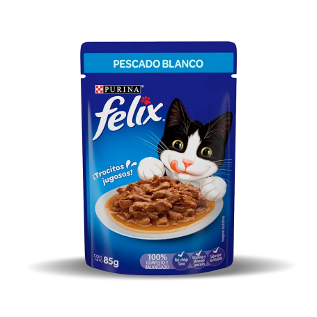 Pack 24 Pouch Felix Pescado Blanco 85grs