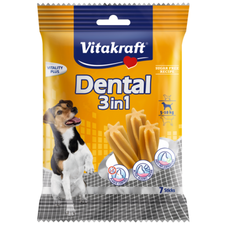 Pack x12 Vitakraft Snack dental 3 en 1 Small - 120g