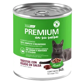 Vitalcan Premium Gato Adulto – Trocitos con Hígado en Salsa 340g 42...