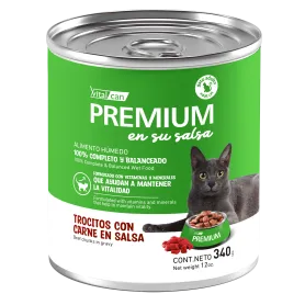 Pack x12 Vitalcan Premium Gato Adulto – Trocitos con Carne en Salsa...