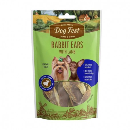 Dog Fest Orejas de conejo con cordero (55grs)