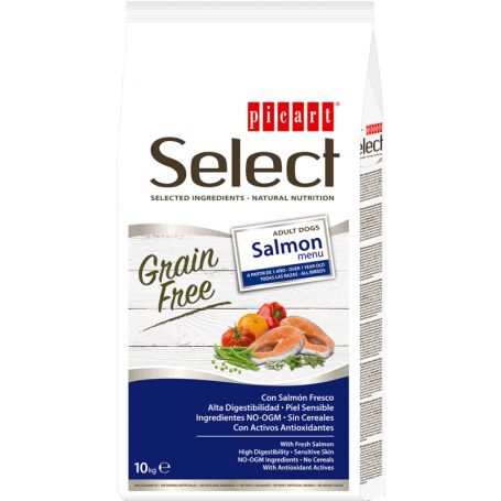 Picart Select Dog Grain Free Salmon Menú 10 KG