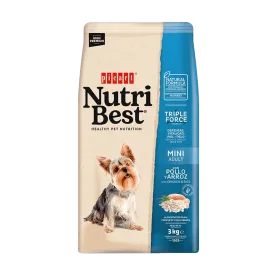 Nutribest Dog Mini Adult Chicken & Rice 3 KG 42385 13,990.00