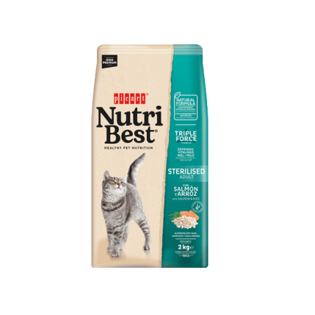 Nutribest Cat Adult Sterilised Salmon & Rice 8 KG