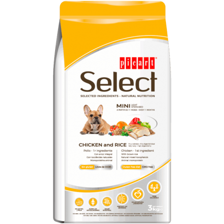 Picart Select Dog Mini Adult Light Sterilised Chicken & Rice 3 KG