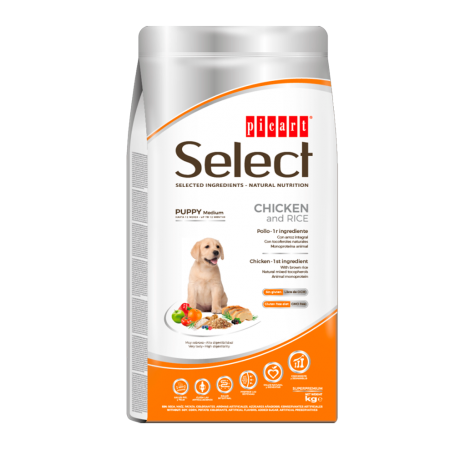 Picart Select Perro Puppy Medium Pollo y Arroz 3Kg
