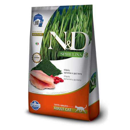 N&D ESPIRULINA GATO ADT TILAPIA 7K