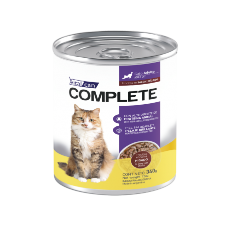 Vitalcan Complete Trocitos En Salsa Hígado Gato Adulto - 340g