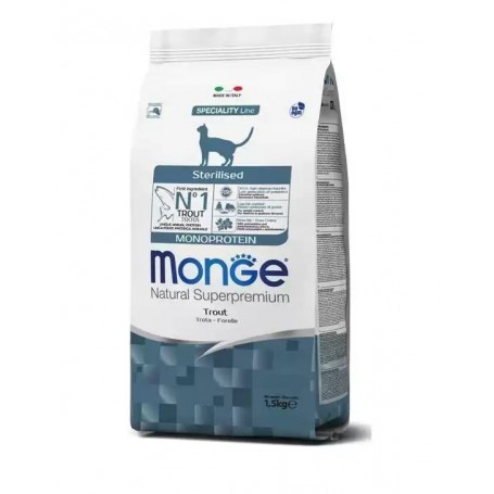 Monge Monoproteín de Trucha Esterilizado 1,5kg