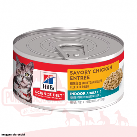 Pack 24 uds Hills Feline Indoor Savory Chicken Humedo 156 grs