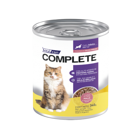 Vitalcan Complete Trocitos En Salsa Pollo Gato Adulto - 340g