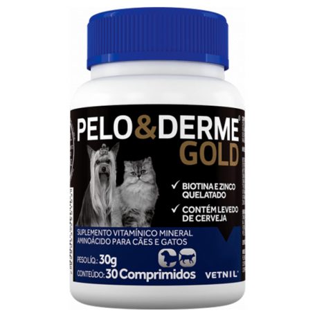Suplemento Pelo & Derme Gold 30 tabletas