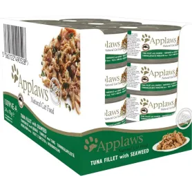 Pack 24 Latas Applaws Adulto Filete de Atún con Algas Marinas 70 g ...
