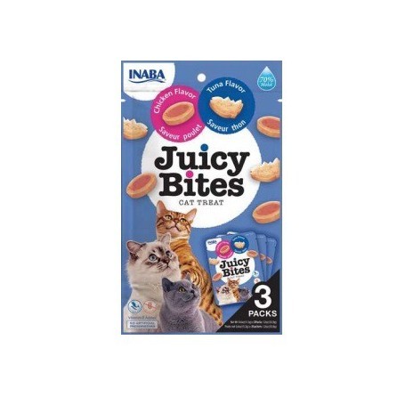 Golosinas Juicy Bites Cat Tuna & Chicken Treat 34 grs